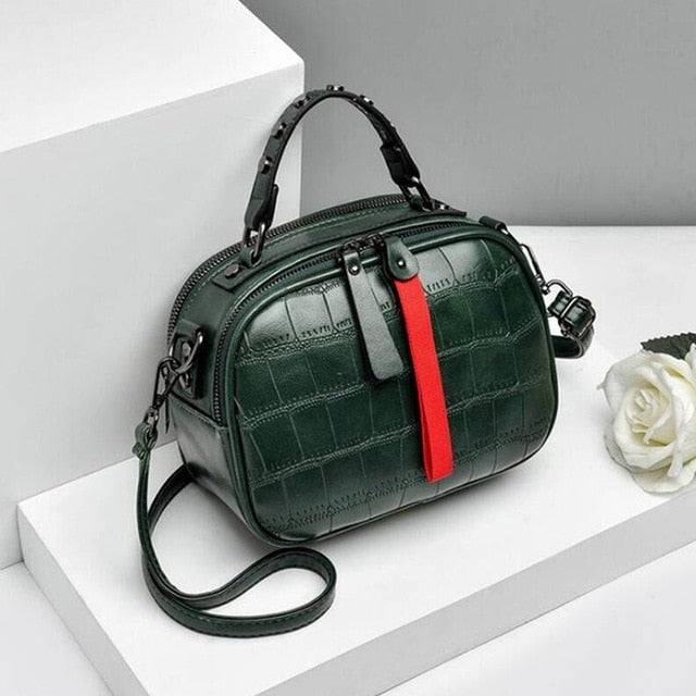 Mini PU Leather Crossbody Bags For Women 2020 Hair ball Shoulder Messenger Bag Ladies Small Rivet Handbags Travel Hand Bag