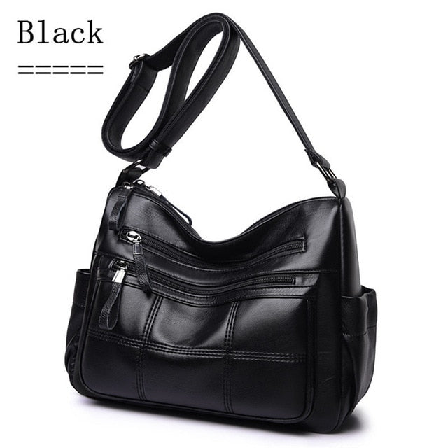 Hot Soft Leather Bolsa Luxury Ladies Hand Bags Female Crossbody Bags for Women Shoulder Messenger Bags Thread Sac A Main Femme