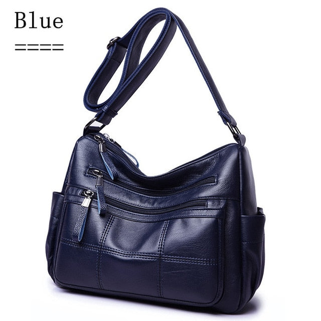 Hot Soft Leather Bolsa Luxury Ladies Hand Bags Female Crossbody Bags for Women Shoulder Messenger Bags Thread Sac A Main Femme