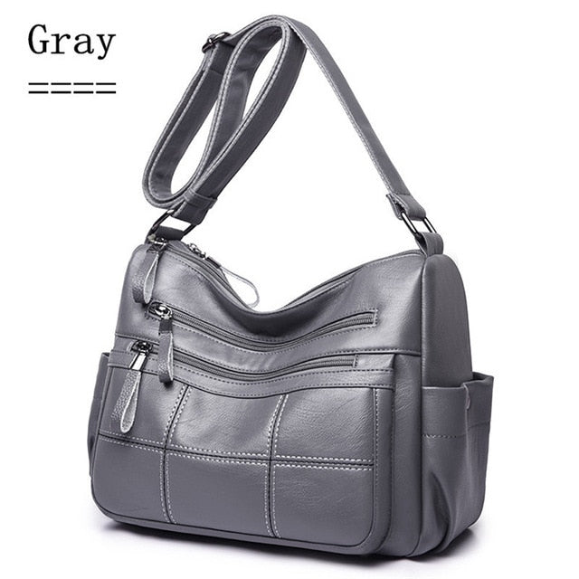 Hot Soft Leather Bolsa Luxury Ladies Hand Bags Female Crossbody Bags for Women Shoulder Messenger Bags Thread Sac A Main Femme