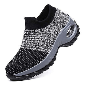 Adisputent New 2019 Summer Women Sneakers Fashion Breathable Mesh Casual Shoes Platform Sneakers For Women Black Sock Sneakers