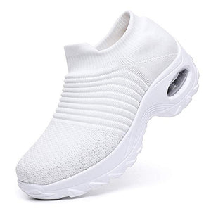 Adisputent New 2019 Summer Women Sneakers Fashion Breathable Mesh Casual Shoes Platform Sneakers For Women Black Sock Sneakers