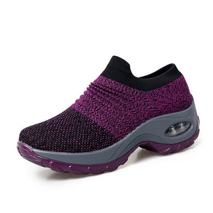 Adisputent New 2019 Summer Women Sneakers Fashion Breathable Mesh Casual Shoes Platform Sneakers For Women Black Sock Sneakers