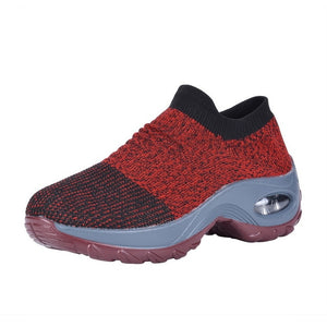Adisputent New 2019 Summer Women Sneakers Fashion Breathable Mesh Casual Shoes Platform Sneakers For Women Black Sock Sneakers