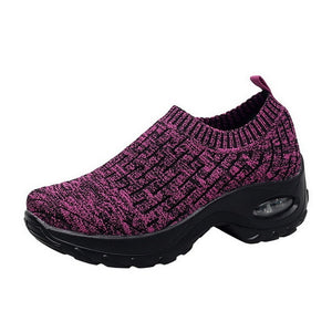 Adisputent New 2019 Summer Women Sneakers Fashion Breathable Mesh Casual Shoes Platform Sneakers For Women Black Sock Sneakers