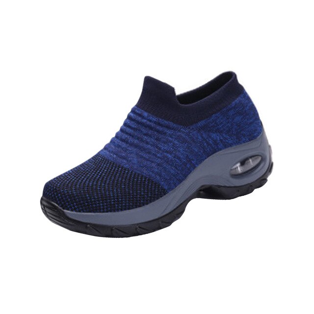 Adisputent New 2019 Summer Women Sneakers Fashion Breathable Mesh Casual Shoes Platform Sneakers For Women Black Sock Sneakers