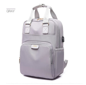 Litthing Waterproof Pink Laptop Backpack Female Fashion Girl Backpack 13-15.6 Inch Backpack Women Men Oxford Cloth Black Pink