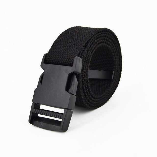 Plastic Buckle Canvas Long Belt for Women Black Red White Female Waist Belt Strap Girls Jeans Pants Waistband ceinture femme