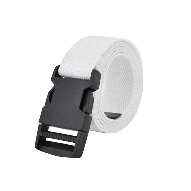 Plastic Buckle Canvas Long Belt for Women Black Red White Female Waist Belt Strap Girls Jeans Pants Waistband ceinture femme