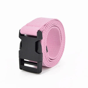 Plastic Buckle Canvas Long Belt for Women Black Red White Female Waist Belt Strap Girls Jeans Pants Waistband ceinture femme