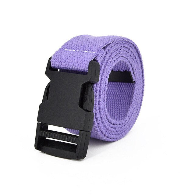 Plastic Buckle Canvas Long Belt for Women Black Red White Female Waist Belt Strap Girls Jeans Pants Waistband ceinture femme