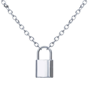 Punk Chain with Lock Necklace for Women Men Padlock Pendant Necklace 2020 Statement Gothic Cool Collier Femme Fashion Jewelry