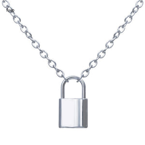 Punk Chain with Lock Necklace for Women Men Padlock Pendant Necklace 2020 Statement Gothic Cool Collier Femme Fashion Jewelry
