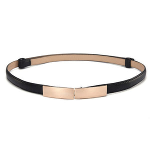 Elastic Women Belts Strap Thin Skinny Ladies Dress Waist Belt Leather Gold Buckle Female Red Belts ceinture femme pasek damski