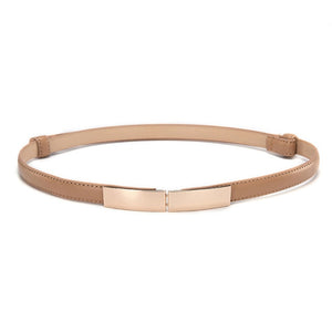 Elastic Women Belts Strap Thin Skinny Ladies Dress Waist Belt Leather Gold Buckle Female Red Belts ceinture femme pasek damski