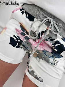 Women Casual High Waist Short  Beach Party Hot Shorts Floral Print Girls Shorts