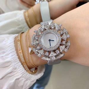 Star Studded Pearl And Fritillaria Bv Inlay Technology Color Gem Rose Gold Watch Fashion Trend Female Quartz Watch
