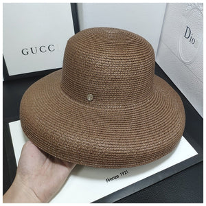 2020 Fashion New Elegant Jazz Hats For Women White Sun Hat Men Formal Blue Summer Beach Cap Letter M Fedora Straw Hat