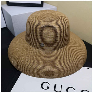 2020 Fashion New Elegant Jazz Hats For Women White Sun Hat Men Formal Blue Summer Beach Cap Letter M Fedora Straw Hat