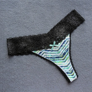 Voplidia Summer Panties Underwear Women Plus Size Bow Sexy Lingerie Panty Thongs and G String Tanga T-back Seamless String PM003