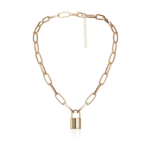 Ingemark Multi Layer Lover Lock Pendant Choker Necklace Steampunk Padlock Heart Chain Necklace Collier Best Couple Jewelry Gift