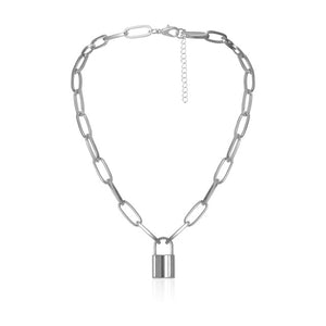 Ingemark Multi Layer Lover Lock Pendant Choker Necklace Steampunk Padlock Heart Chain Necklace Collier Best Couple Jewelry Gift