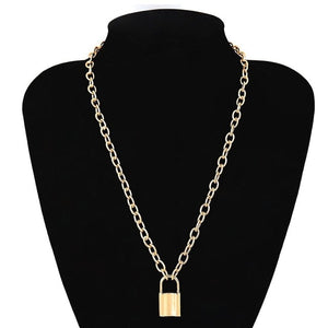 Ingemark Multi Layer Lover Lock Pendant Choker Necklace Steampunk Padlock Heart Chain Necklace Collier Best Couple Jewelry Gift