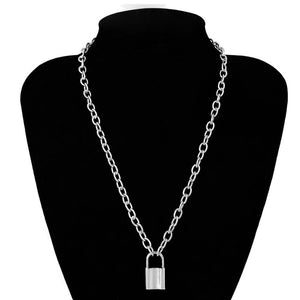 Ingemark Multi Layer Lover Lock Pendant Choker Necklace Steampunk Padlock Heart Chain Necklace Collier Best Couple Jewelry Gift