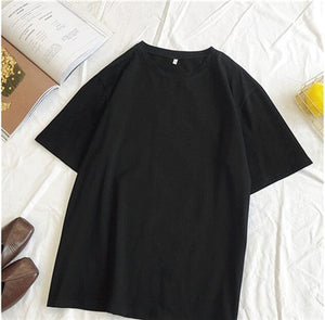 GCAROL Spring Fall Oversize Women T-shirt Candy Streetwear Casual Shirt  Perfect Basics Tops Render Unlined Upper Garment