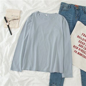 GCAROL Spring Fall Oversize Women T-shirt Candy Streetwear Casual Shirt  Perfect Basics Tops Render Unlined Upper Garment