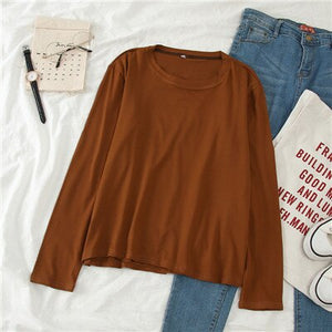 GCAROL Spring Fall Oversize Women T-shirt Candy Streetwear Casual Shirt  Perfect Basics Tops Render Unlined Upper Garment