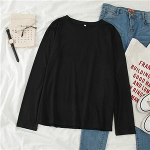 GCAROL Spring Fall Oversize Women T-shirt Candy Streetwear Casual Shirt  Perfect Basics Tops Render Unlined Upper Garment