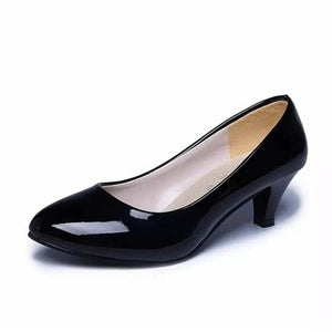 2020  Women Shoes Mary Jane Ladies Round Toe High Heels White Wedding Shoes Thick Heel Pumps Lady Shoes Black Pink Plus size