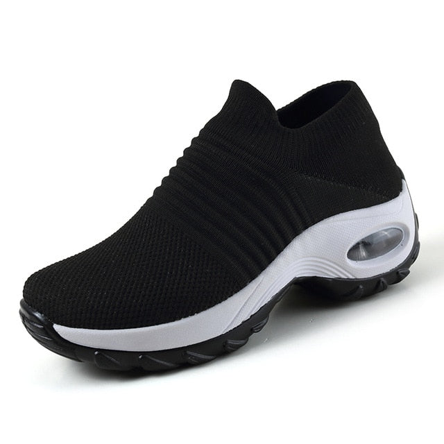 Spring Women Sneakers Shoes Autumn Flat Slip on Platform Tenis for Women Breathable Mesh Sock Sneakers Shoes Zapatos De Mujer