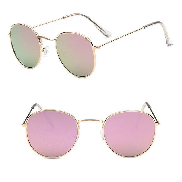 LeonLion Round Retro Sunglasses Women Luxury Brand Glasses for Women/Men Small Sunglasses Women Mirror Oculos De Sol Gafas UV400
