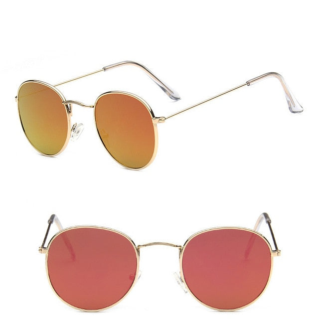 LeonLion Round Retro Sunglasses Women Luxury Brand Glasses for Women/Men Small Sunglasses Women Mirror Oculos De Sol Gafas UV400