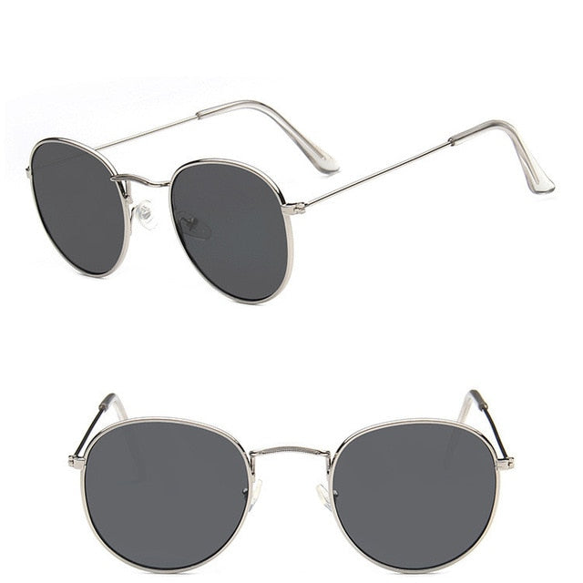 LeonLion Round Retro Sunglasses Women Luxury Brand Glasses for Women/Men Small Sunglasses Women Mirror Oculos De Sol Gafas UV400