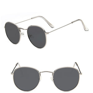 LeonLion Round Retro Sunglasses Women Luxury Brand Glasses for Women/Men Small Sunglasses Women Mirror Oculos De Sol Gafas UV400