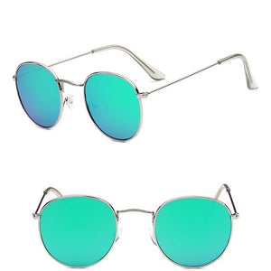 LeonLion Round Retro Sunglasses Women Luxury Brand Glasses for Women/Men Small Sunglasses Women Mirror Oculos De Sol Gafas UV400