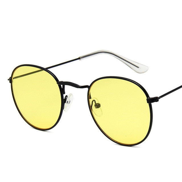 LeonLion Round Retro Sunglasses Women Luxury Brand Glasses for Women/Men Small Sunglasses Women Mirror Oculos De Sol Gafas UV400