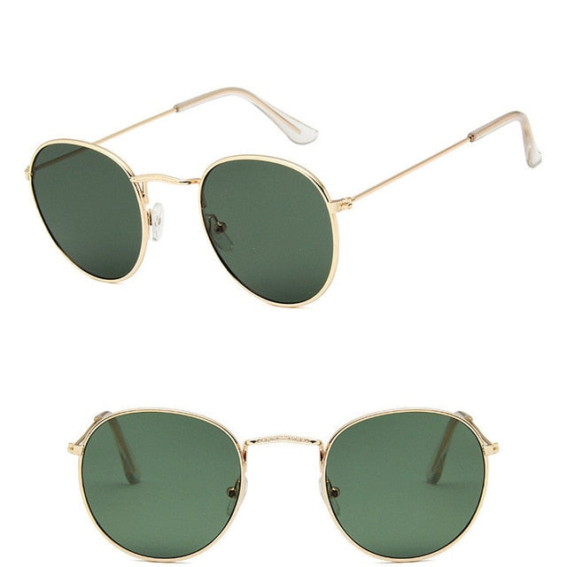 LeonLion Round Retro Sunglasses Women Luxury Brand Glasses for Women/Men Small Sunglasses Women Mirror Oculos De Sol Gafas UV400