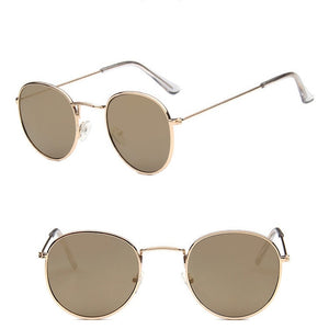 LeonLion Round Retro Sunglasses Women Luxury Brand Glasses for Women/Men Small Sunglasses Women Mirror Oculos De Sol Gafas UV400