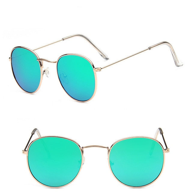 LeonLion Round Retro Sunglasses Women Luxury Brand Glasses for Women/Men Small Sunglasses Women Mirror Oculos De Sol Gafas UV400