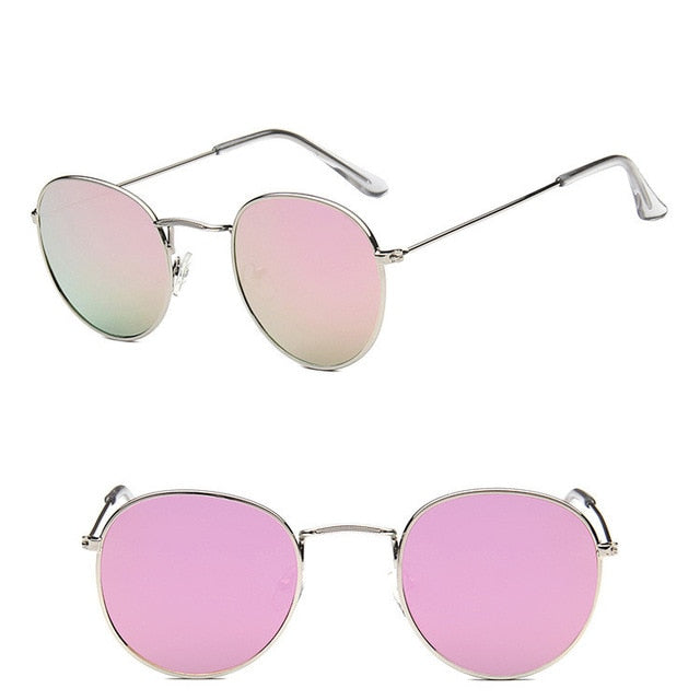 LeonLion Round Retro Sunglasses Women Luxury Brand Glasses for Women/Men Small Sunglasses Women Mirror Oculos De Sol Gafas UV400