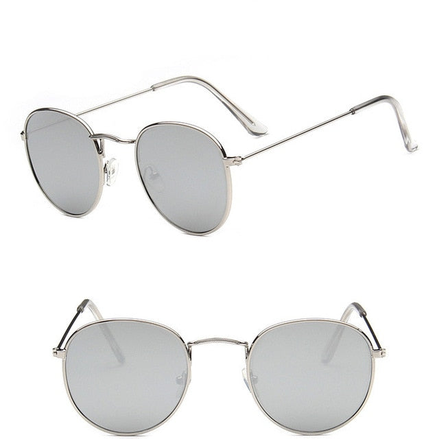 LeonLion Round Retro Sunglasses Women Luxury Brand Glasses for Women/Men Small Sunglasses Women Mirror Oculos De Sol Gafas UV400