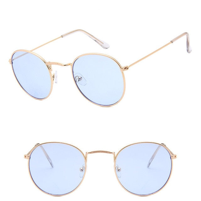 LeonLion Round Retro Sunglasses Women Luxury Brand Glasses for Women/Men Small Sunglasses Women Mirror Oculos De Sol Gafas UV400