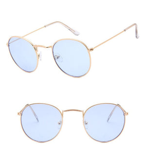 LeonLion Round Retro Sunglasses Women Luxury Brand Glasses for Women/Men Small Sunglasses Women Mirror Oculos De Sol Gafas UV400