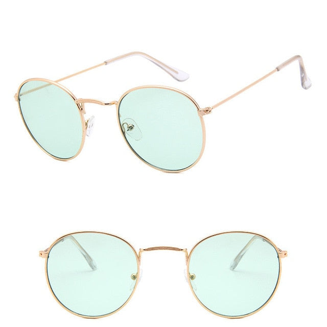 LeonLion Round Retro Sunglasses Women Luxury Brand Glasses for Women/Men Small Sunglasses Women Mirror Oculos De Sol Gafas UV400