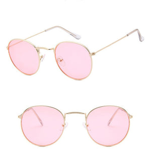 LeonLion Round Retro Sunglasses Women Luxury Brand Glasses for Women/Men Small Sunglasses Women Mirror Oculos De Sol Gafas UV400