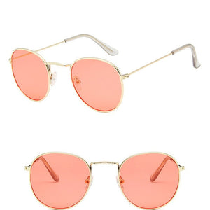 LeonLion Round Retro Sunglasses Women Luxury Brand Glasses for Women/Men Small Sunglasses Women Mirror Oculos De Sol Gafas UV400
